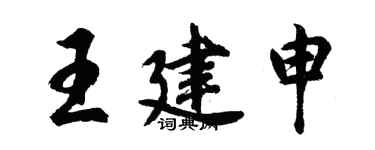 胡問遂王建申行書個性簽名怎么寫