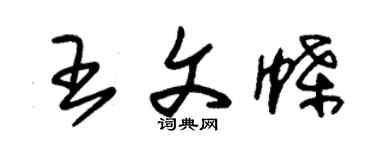 朱錫榮王文蝶草書個性簽名怎么寫