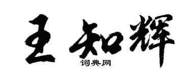 胡問遂王知輝行書個性簽名怎么寫
