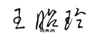 駱恆光王昭玲草書個性簽名怎么寫