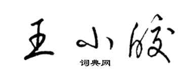 梁錦英王小皎草書個性簽名怎么寫