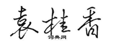 駱恆光袁桂香行書個性簽名怎么寫