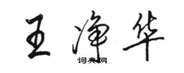 駱恆光王淨華行書個性簽名怎么寫