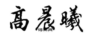 胡問遂高晨曦行書個性簽名怎么寫