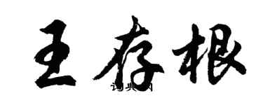 胡問遂王存根行書個性簽名怎么寫