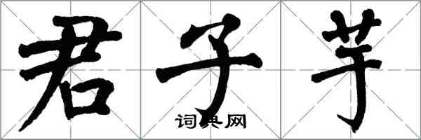 翁闓運君子芋楷書怎么寫