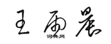 駱恆光王雨晨草書個性簽名怎么寫