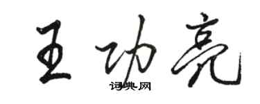 駱恆光王功亮行書個性簽名怎么寫