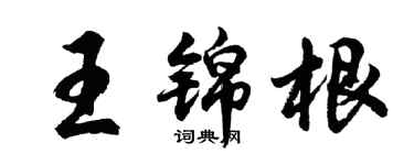 胡問遂王錦根行書個性簽名怎么寫