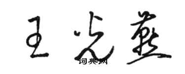 駱恆光王光燕草書個性簽名怎么寫