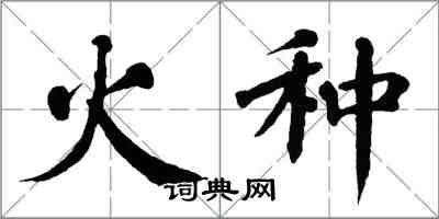 翁闓運火種楷書怎么寫