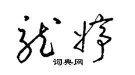 梁錦英龍婷草書個性簽名怎么寫