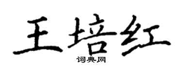 丁謙王培紅楷書個性簽名怎么寫