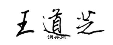 王正良王道芝行書個性簽名怎么寫