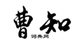 胡問遂曹知行書個性簽名怎么寫