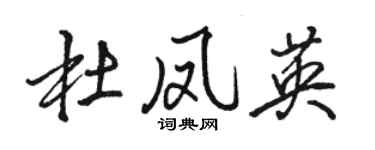 駱恆光杜鳳英行書個性簽名怎么寫