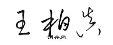 駱恆光王柏真草書個性簽名怎么寫