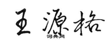 駱恆光王源格行書個性簽名怎么寫