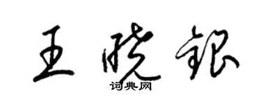 梁錦英王曉銀草書個性簽名怎么寫