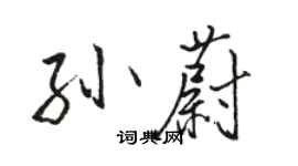 駱恆光孫蔚行書個性簽名怎么寫