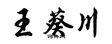 胡問遂王葵川行書個性簽名怎么寫