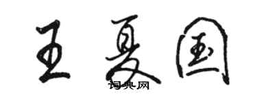 駱恆光王夏國行書個性簽名怎么寫