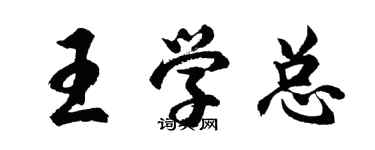 胡問遂王學總行書個性簽名怎么寫