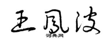曾慶福王鳳波草書個性簽名怎么寫