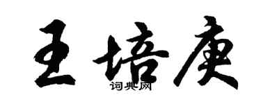 胡問遂王培庚行書個性簽名怎么寫