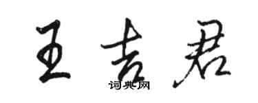 駱恆光王吉君行書個性簽名怎么寫