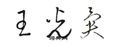 駱恆光王光異草書個性簽名怎么寫