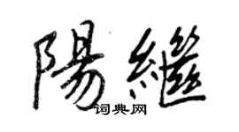 王正良陽繼行書個性簽名怎么寫