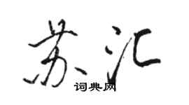 駱恆光蘇匯行書個性簽名怎么寫