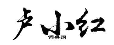 胡問遂盧小紅行書個性簽名怎么寫