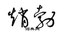 曾慶福趙勃草書個性簽名怎么寫