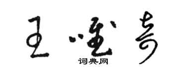 駱恆光王唯奇草書個性簽名怎么寫