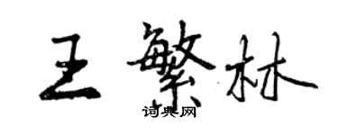 曾慶福王繁林行書個性簽名怎么寫