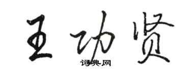 駱恆光王功賢行書個性簽名怎么寫