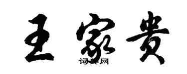 胡問遂王家貴行書個性簽名怎么寫