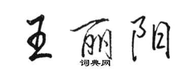 駱恆光王麗陽行書個性簽名怎么寫