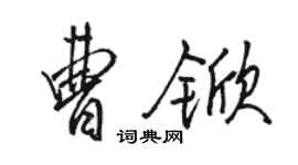 駱恆光曹杴行書個性簽名怎么寫