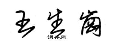 朱錫榮王生崗草書個性簽名怎么寫