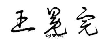 曾慶福王冕完草書個性簽名怎么寫