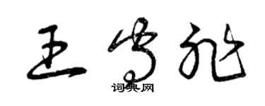 曾慶福王守非草書個性簽名怎么寫