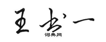 駱恆光王書一行書個性簽名怎么寫
