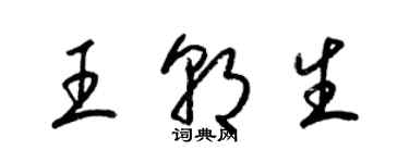 梁錦英王朝生草書個性簽名怎么寫