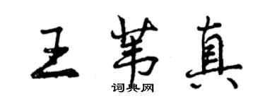 曾慶福王葦真行書個性簽名怎么寫