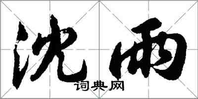 胡問遂沈雨行書怎么寫