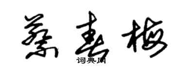 朱錫榮蔡春梅草書個性簽名怎么寫