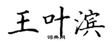 丁謙王葉濱楷書個性簽名怎么寫